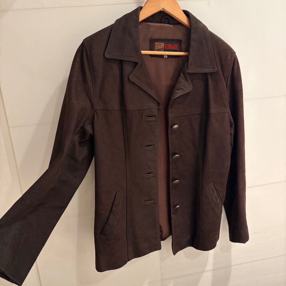 Vintage Renegade Brown Leather Jacket UK XL Fits US M 8-10 Made England